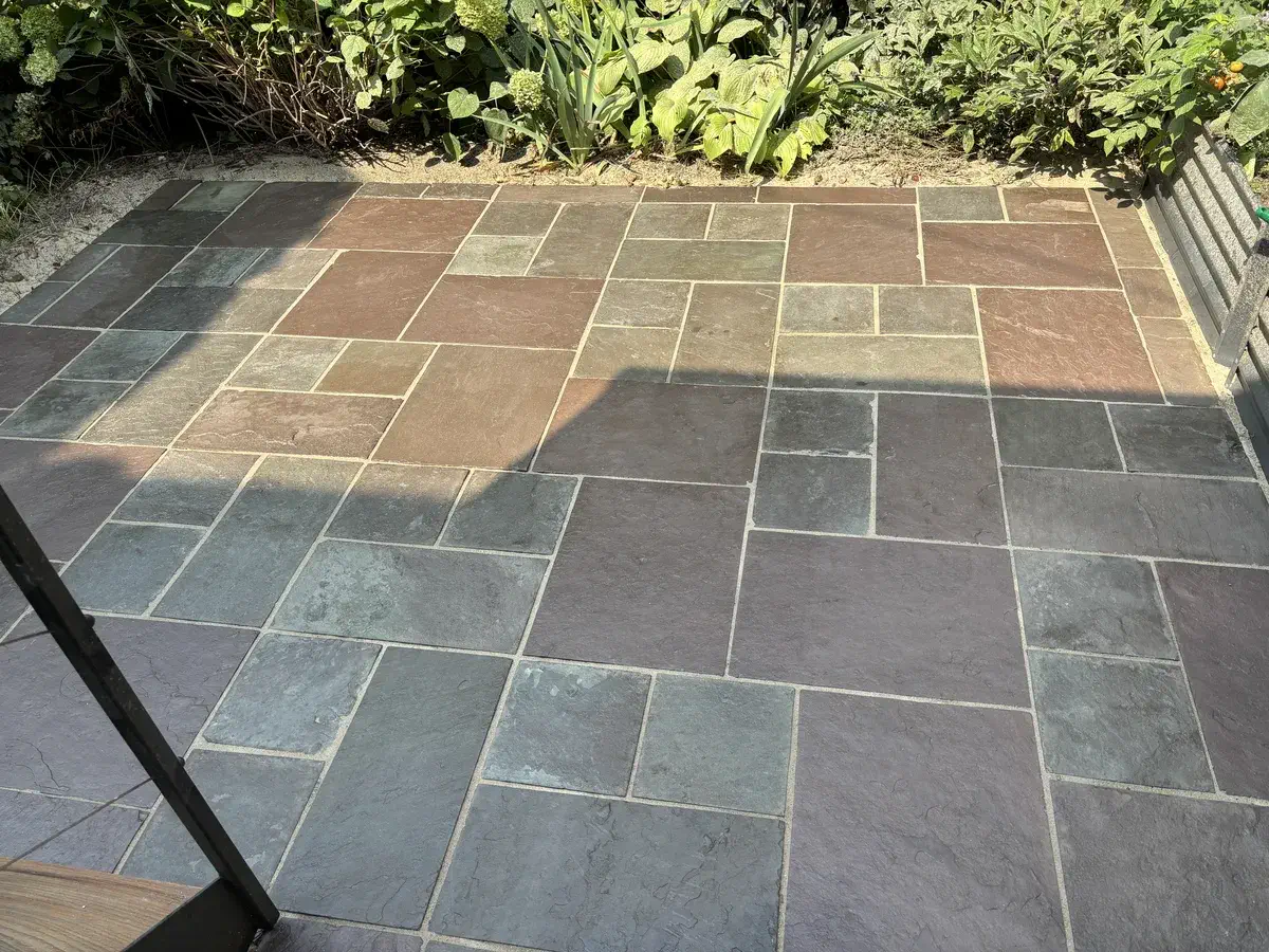 Paver patio installation